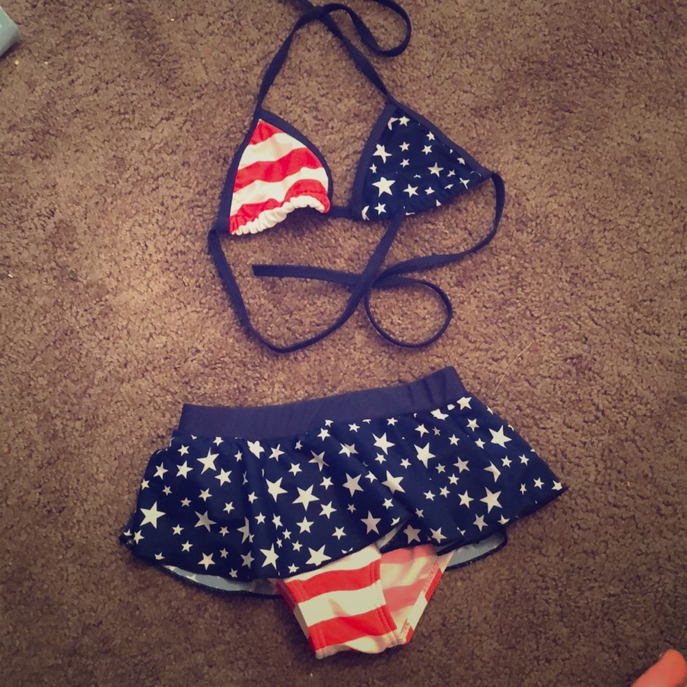 3T American flag bikini